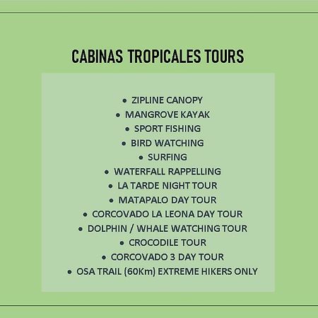 Cabinas Tropicales Puerto Jiménez Exteriér fotografie